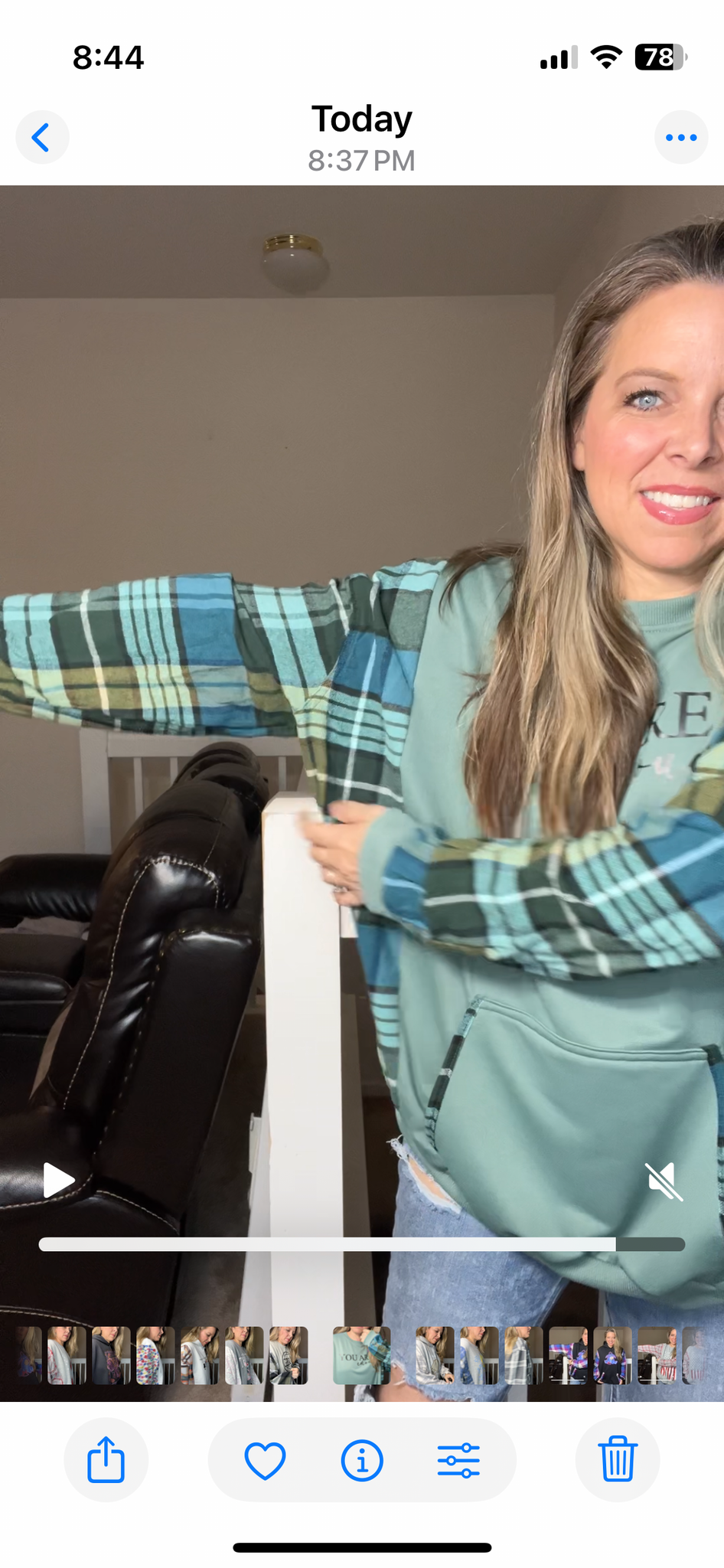 Upcycled Enough – women’s 3X/4X French terry sweatshirt with flannel sleeves