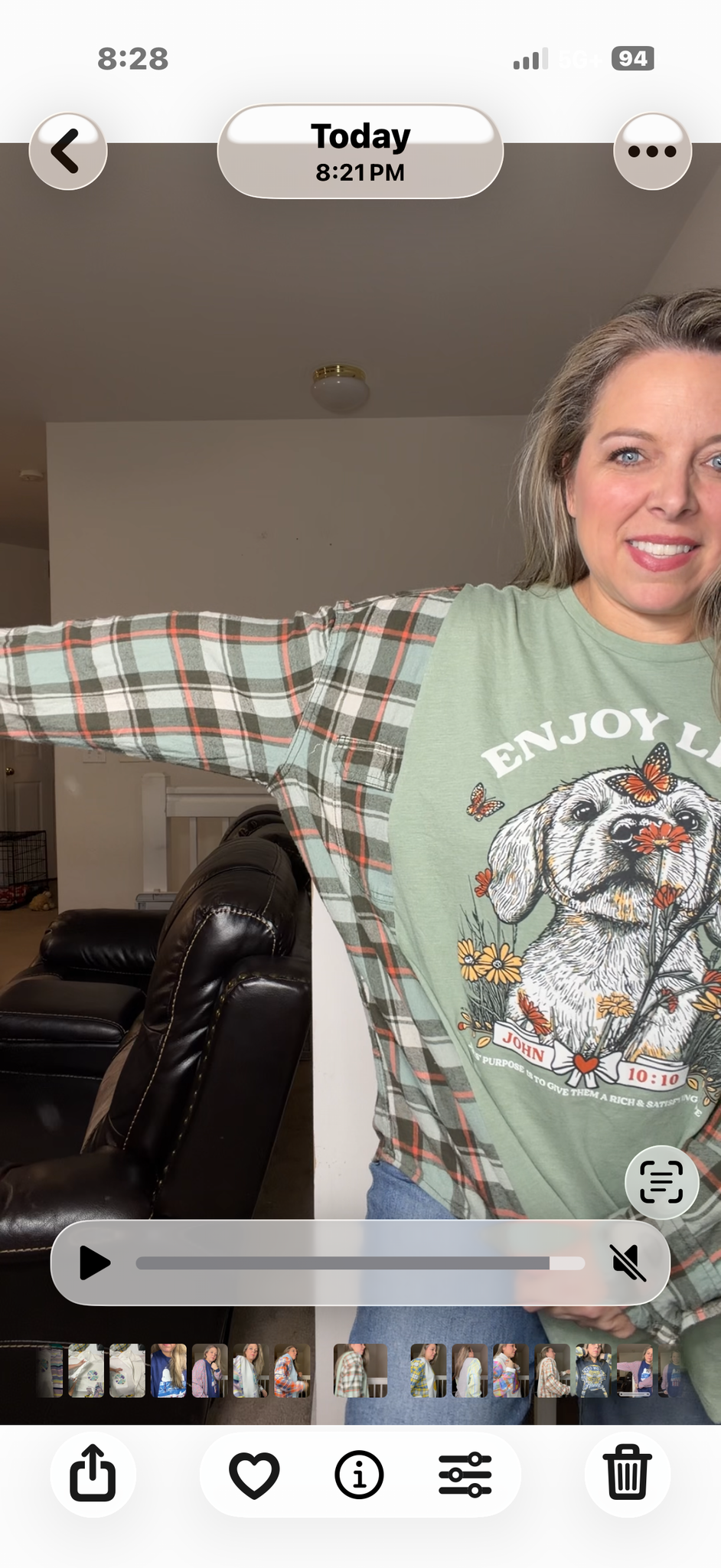 Upcycled Dog - women's 3X T-shirt with flannel sleeves
