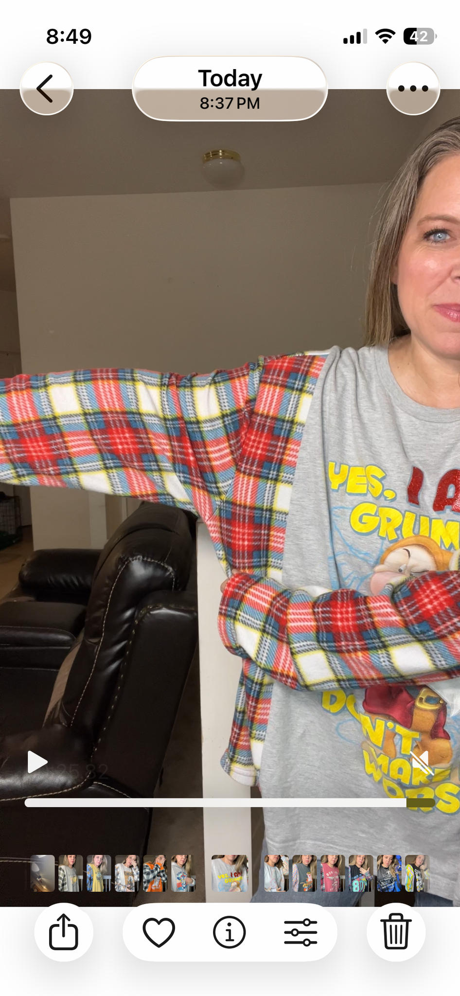 Upcycled Grumpy – women’s 4X T-shirt with fleece sleeves