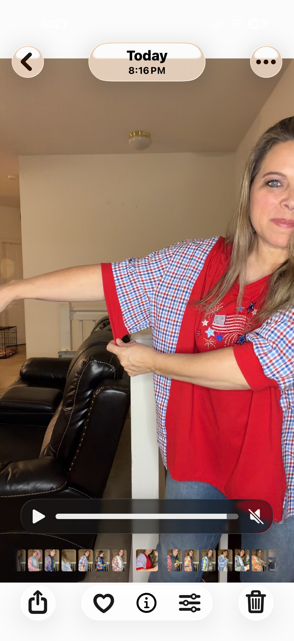 Upcycled Flag - women's large/XL T-shirt with short sleeves