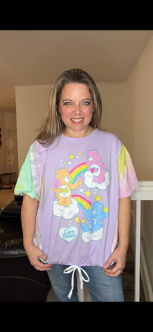 Upcycled Carebear - women's 2X T-shirt with T-shirt sleeves