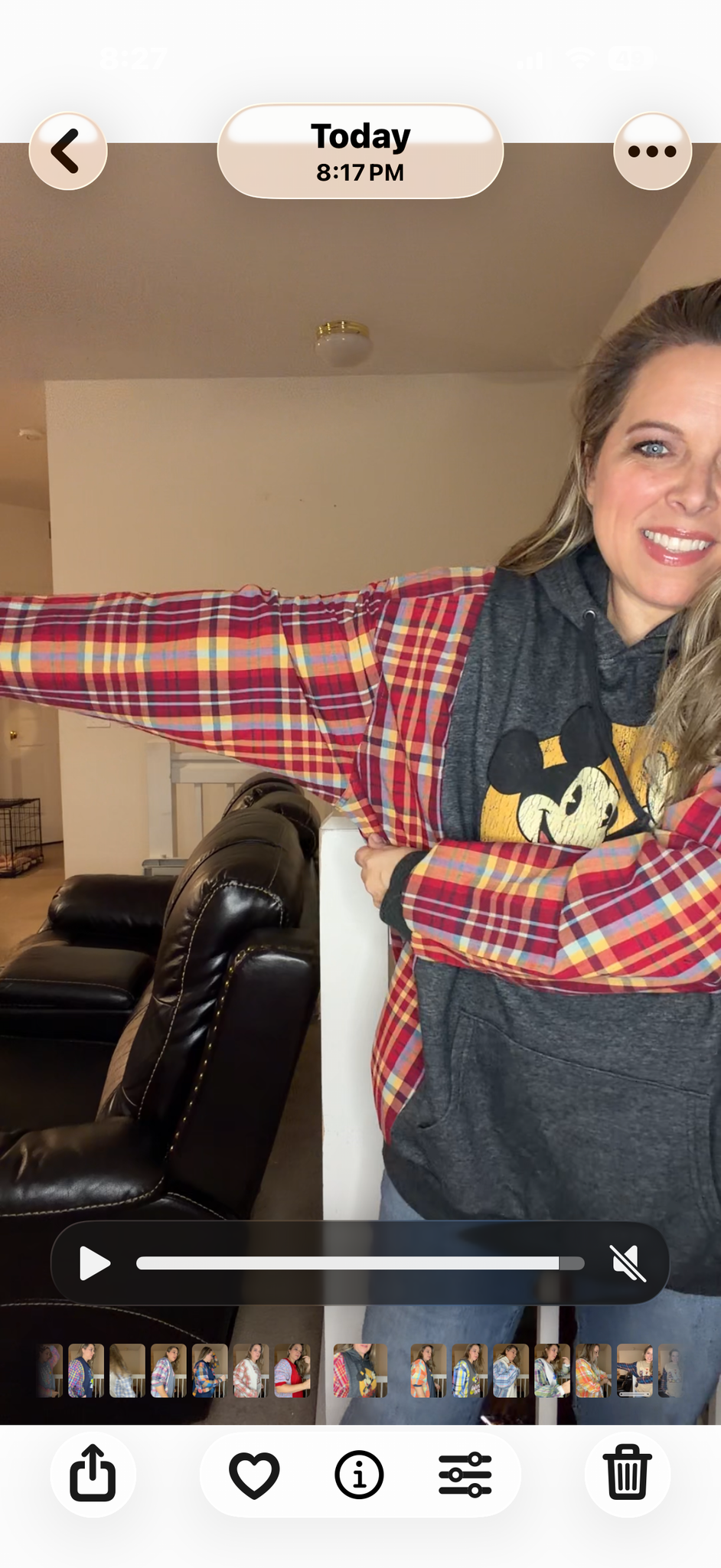 Upcycled Mickey - women's 2X midweight sweatshirt with cotton sleeves ￼
