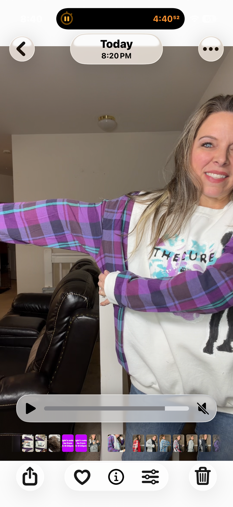 Upcycled The Cure - women's 2X midweight sweatshirt with thin flannel sleeves