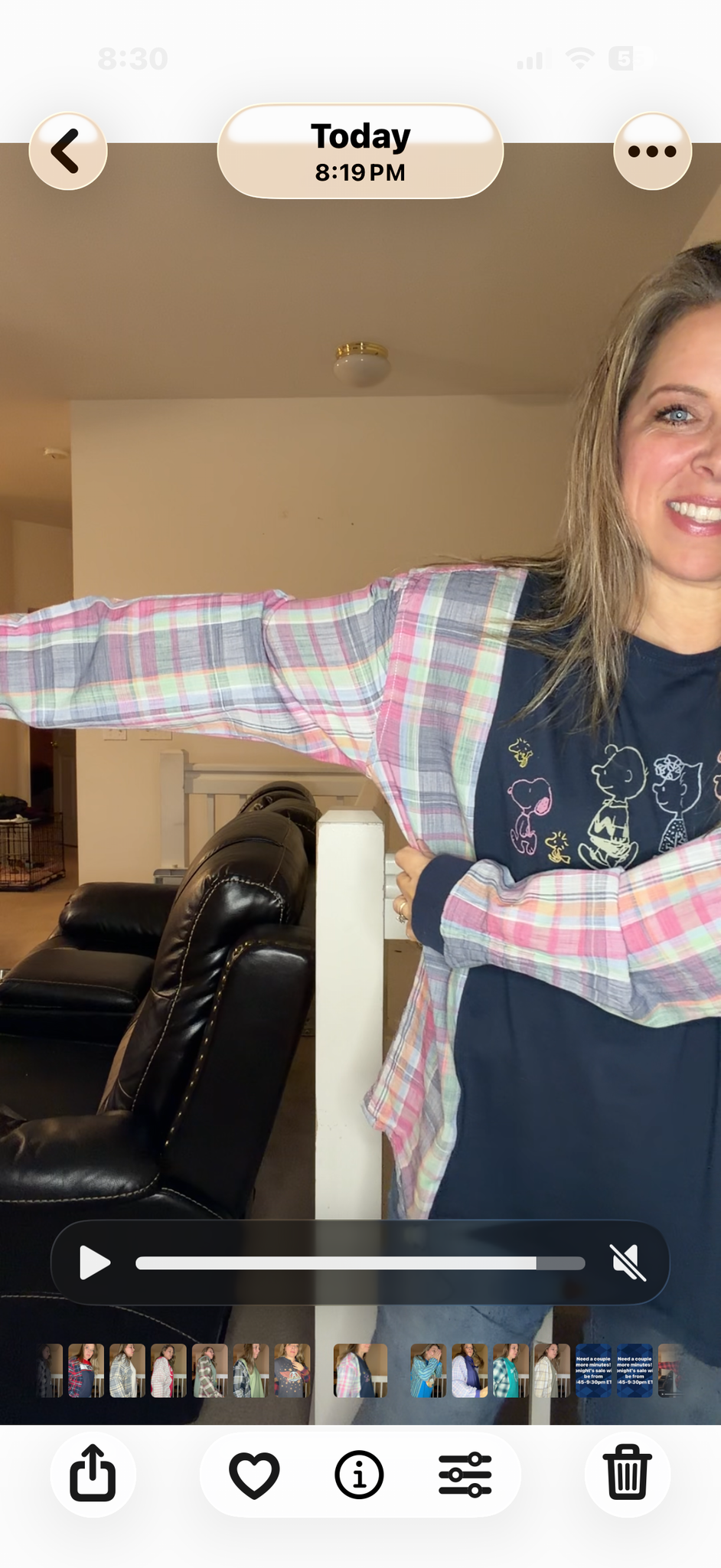 Upcycled Peanuts - women's XL T-shirt with cotton sleeves