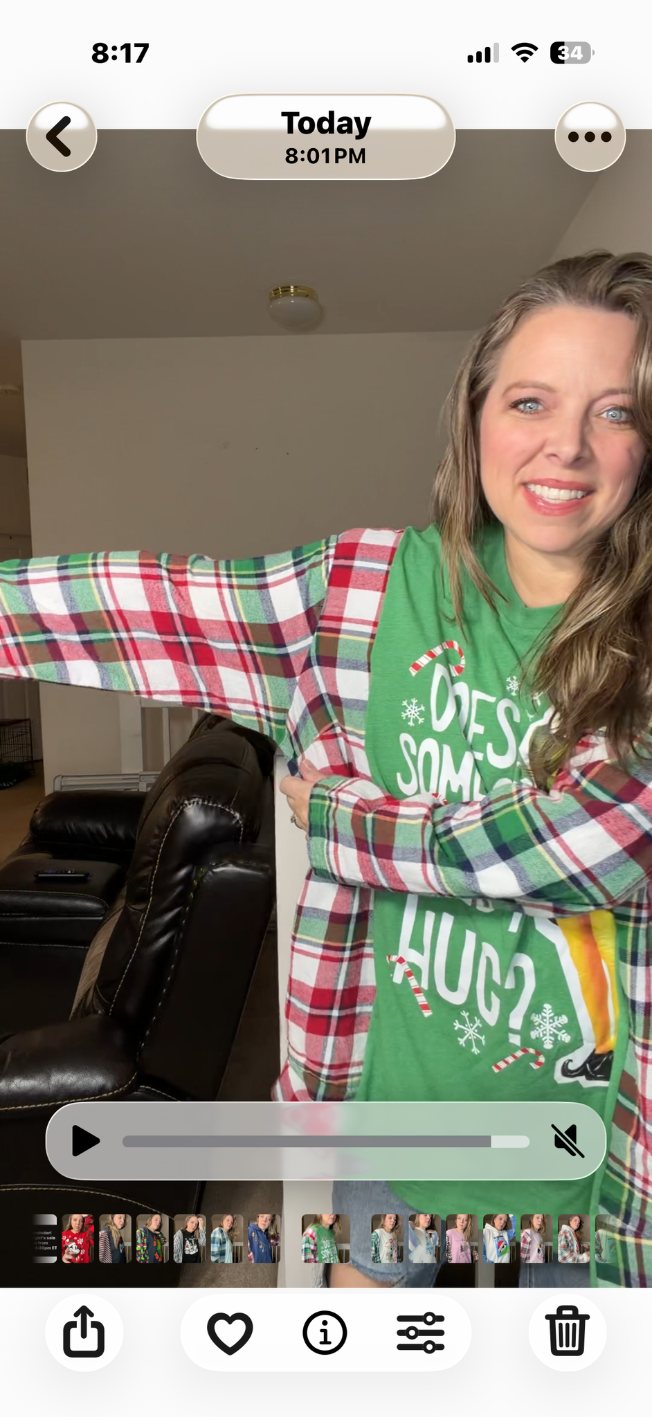 Upcycled elf hug – women's 5X T-shirt with flannel sleeves