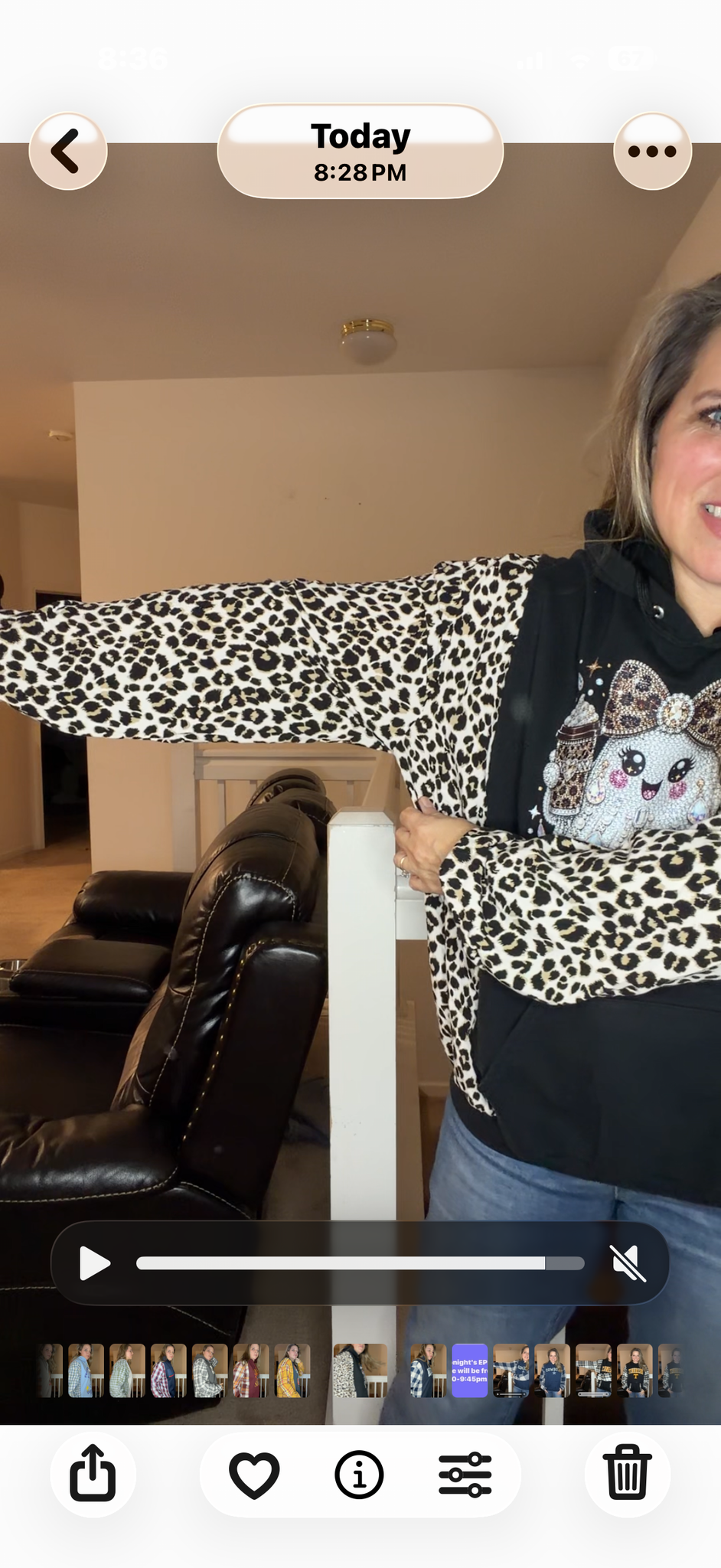 Upcycled Glitter Ghost - women's 1X/2X midweight sweatshirt with cotton sleeves