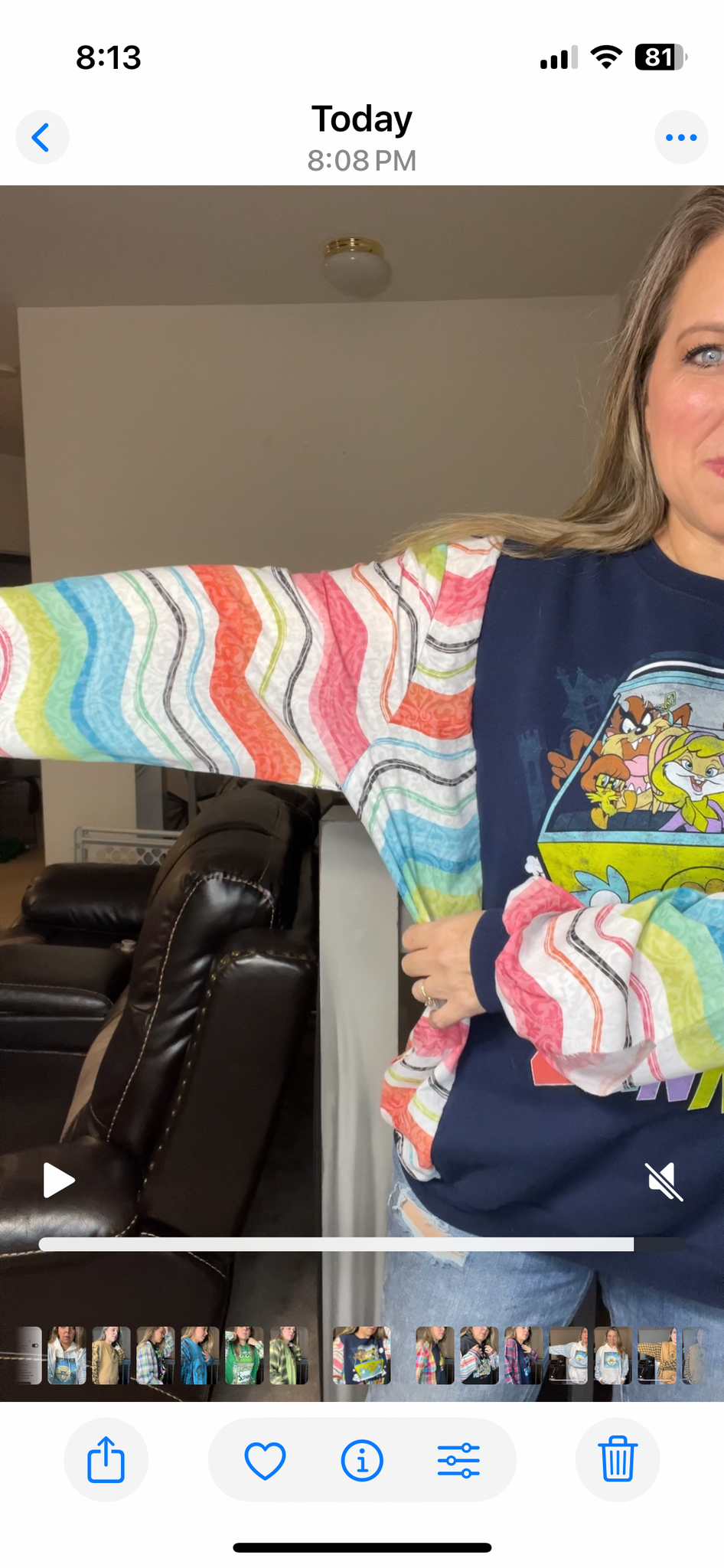 Upcycled ￼Zoink - Women’s 1X/2X midweight sweatshirt with cotton sleeves