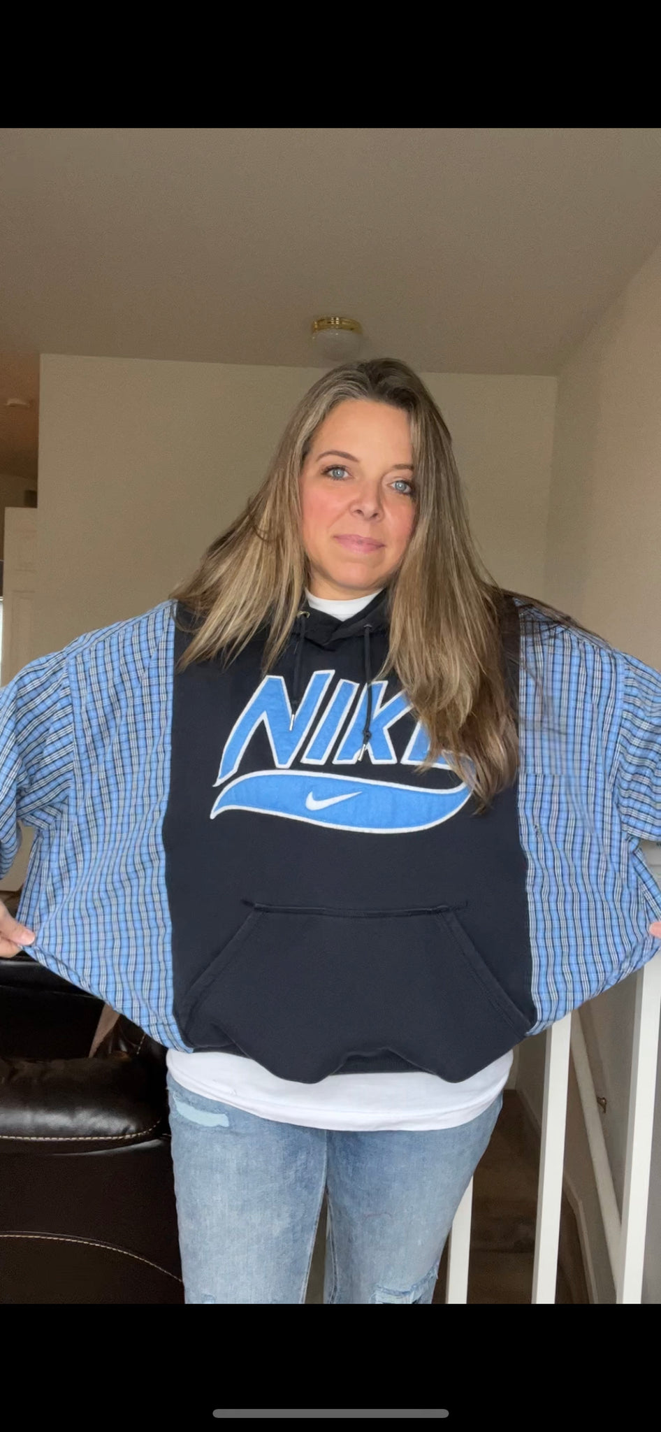 Blue Nike Upcycled Sweatshirt