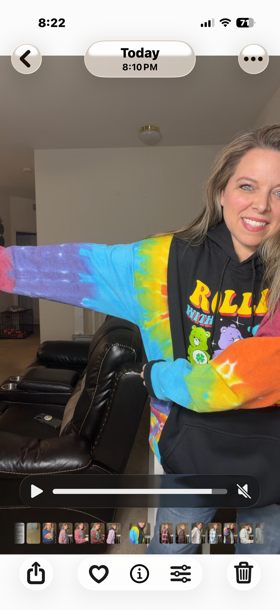 Upcycled Carebears - women's 2X/3X midweight sweatshirt with sweatshirt sleeves