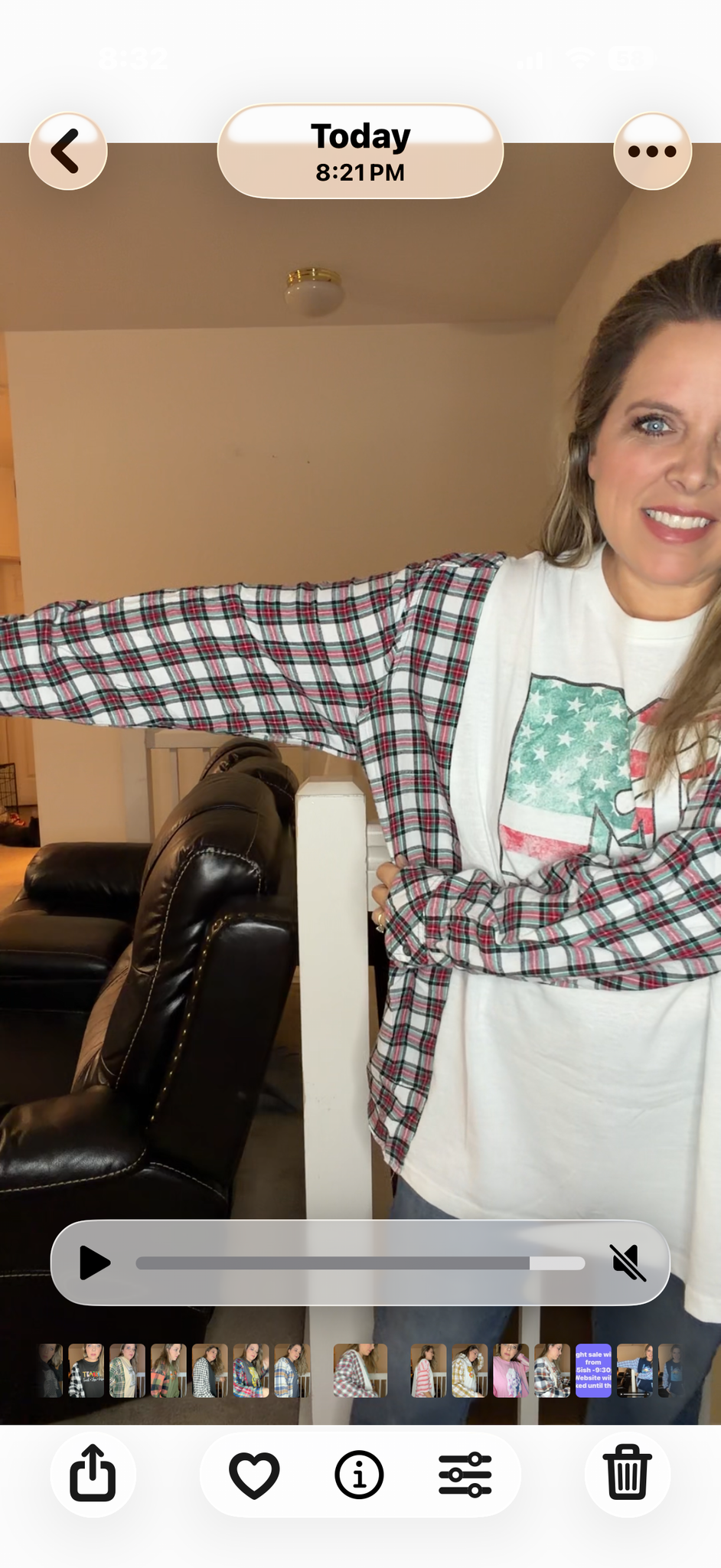 Upcycled MTV - women's 1X/2X T-shirt with thin flannel sleeves