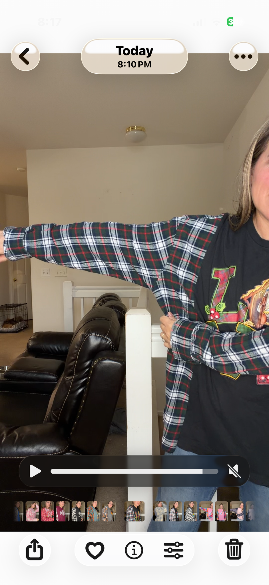 Upcycled Nativity - women's 2X T-shirt with flannel sleeves