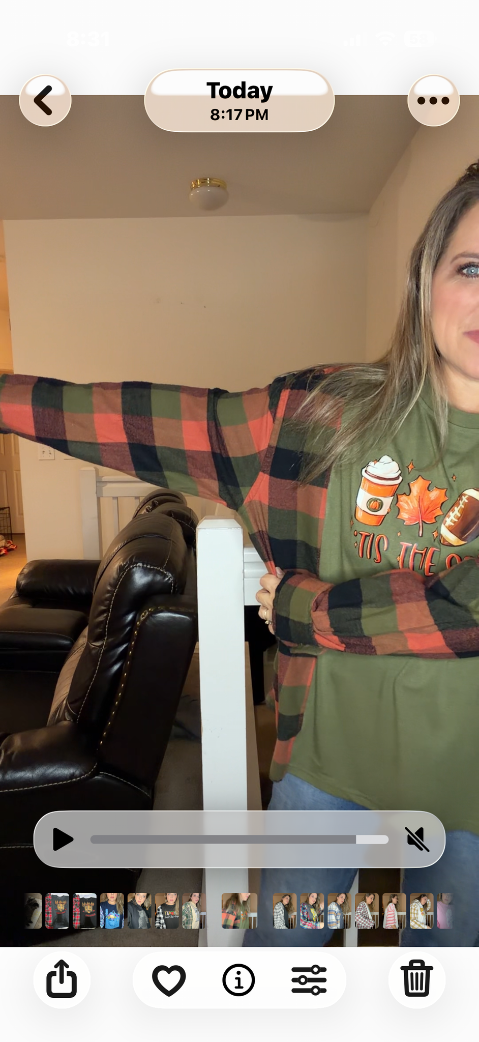 Upcycled Tis Season - women's 1X/2X T-shirt with flannel sleeves
