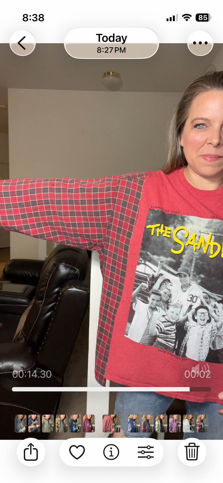 Upcycled Sandlot – women’s 1X T-shirt with flannel sleeves