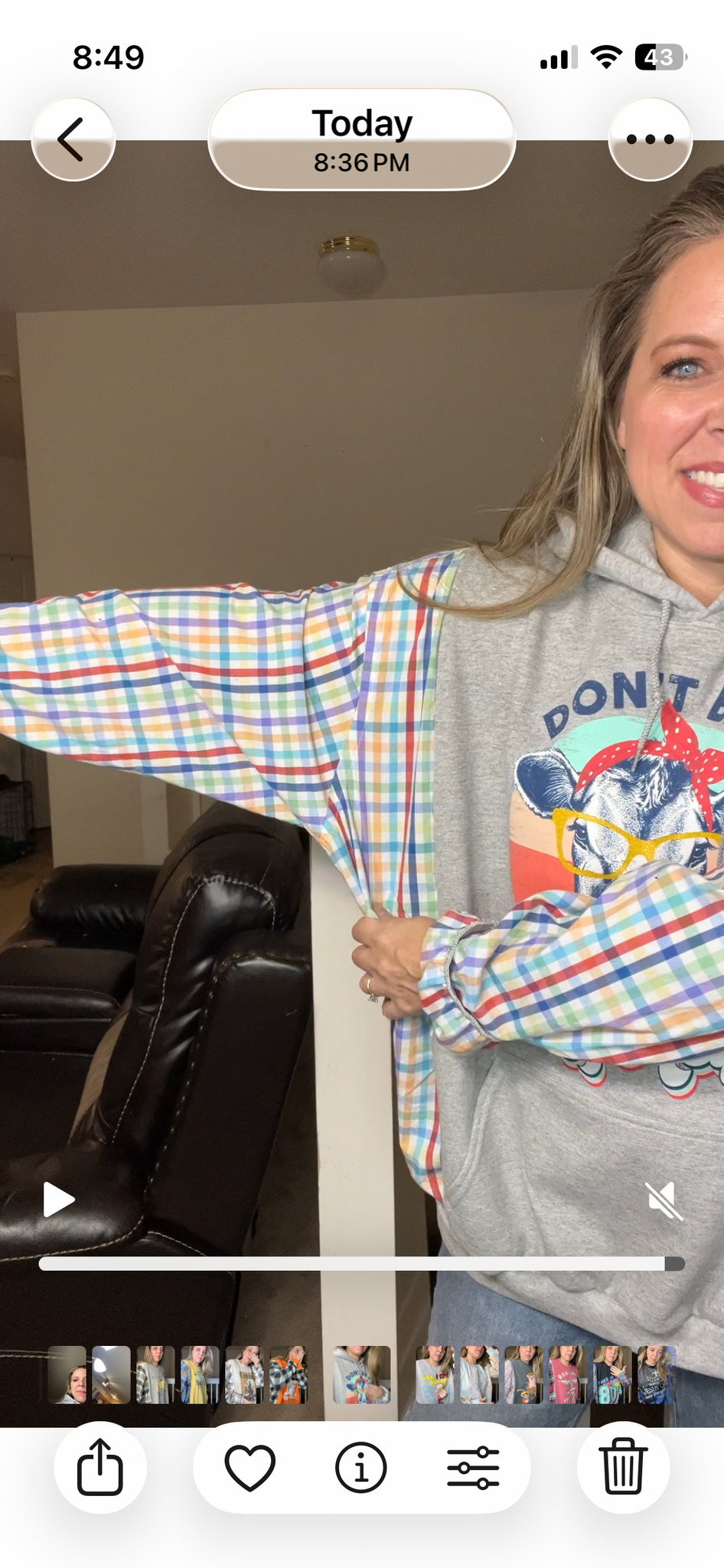 Upcycled Heifer – women’s 4X midweight sweatshirt with cotton sleeves￼