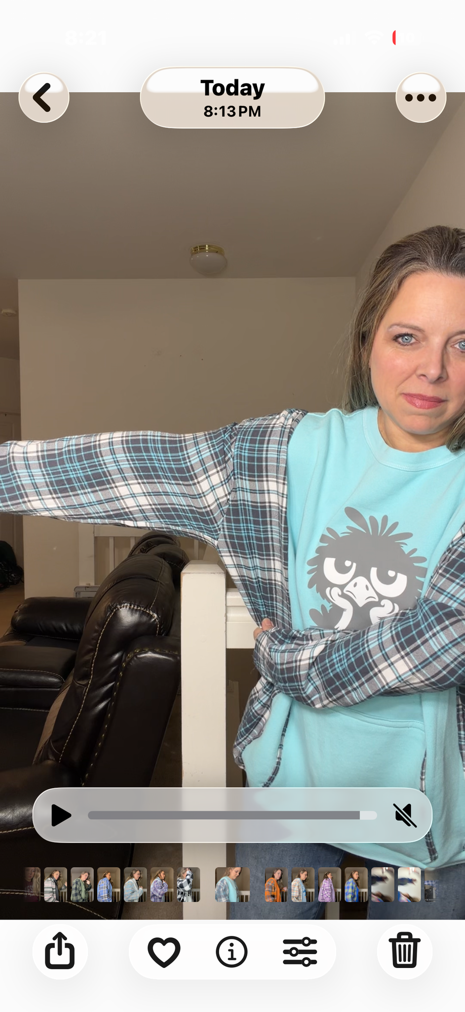 Upcycled Ugh - women's 2X midweight sweatshirt with thin flannel sleeves