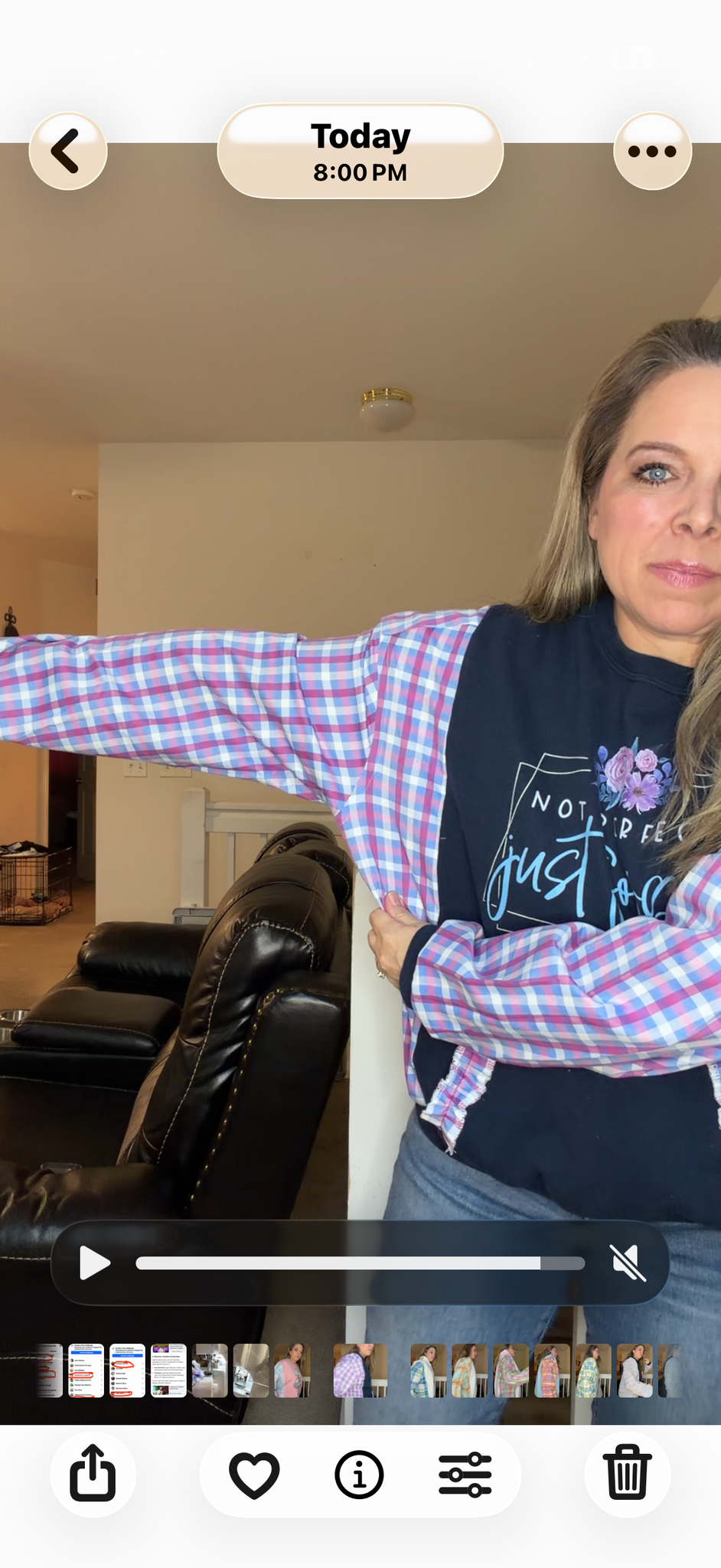 Upcycled Not Perfect - women's medium midweight sweatshirt with cotton sleeves