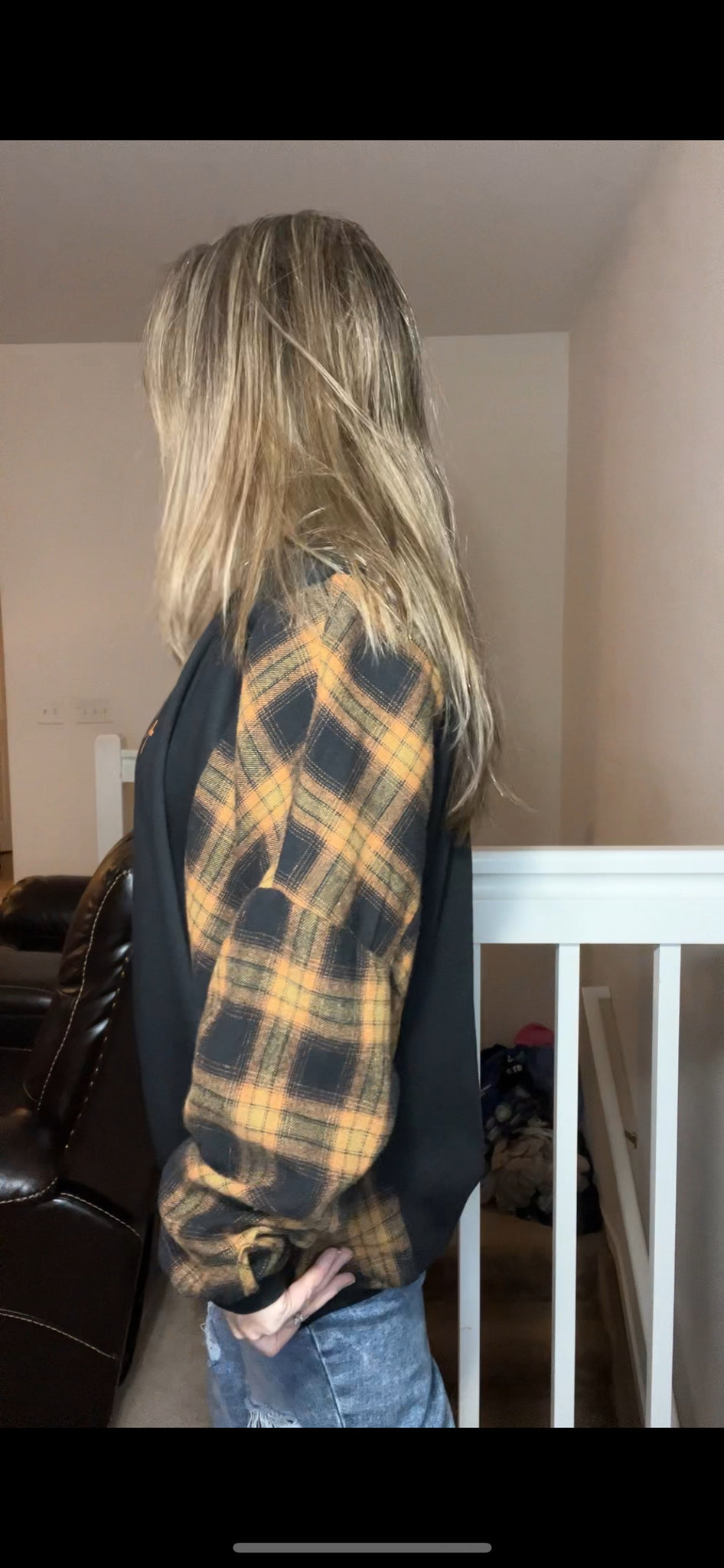 Jesus – women’s XL – thin sweatshirt with flannel sleeves ￼