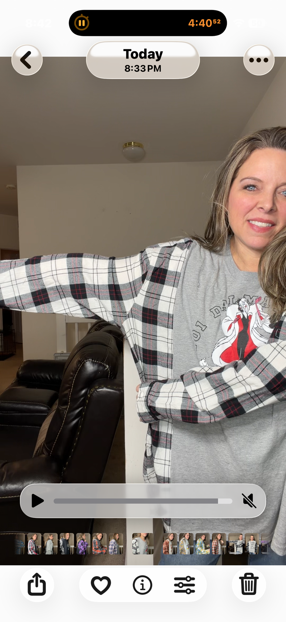 Upcycled 101 Dalmatians - women's 5X T-shirt with flannel sleeves