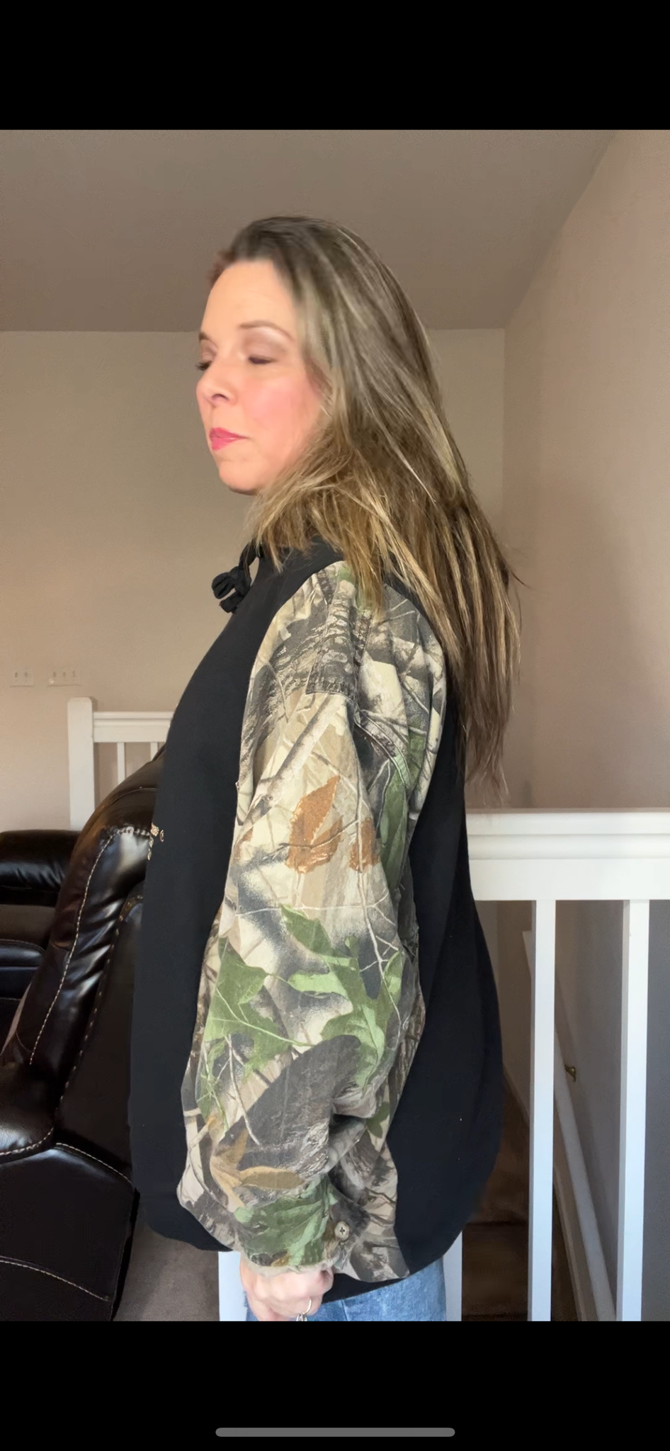 Upcycled Realtree – women’s 3X/4X – midweight sweatshirt with thick cotton sleeves￼