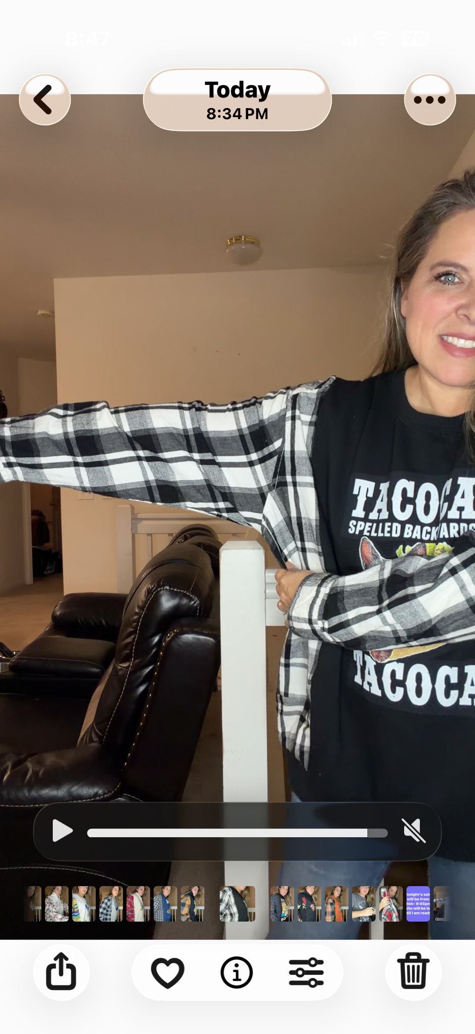 Upcycled Tacocat - women's 3X midweight sweatshirt with flannel sleeves