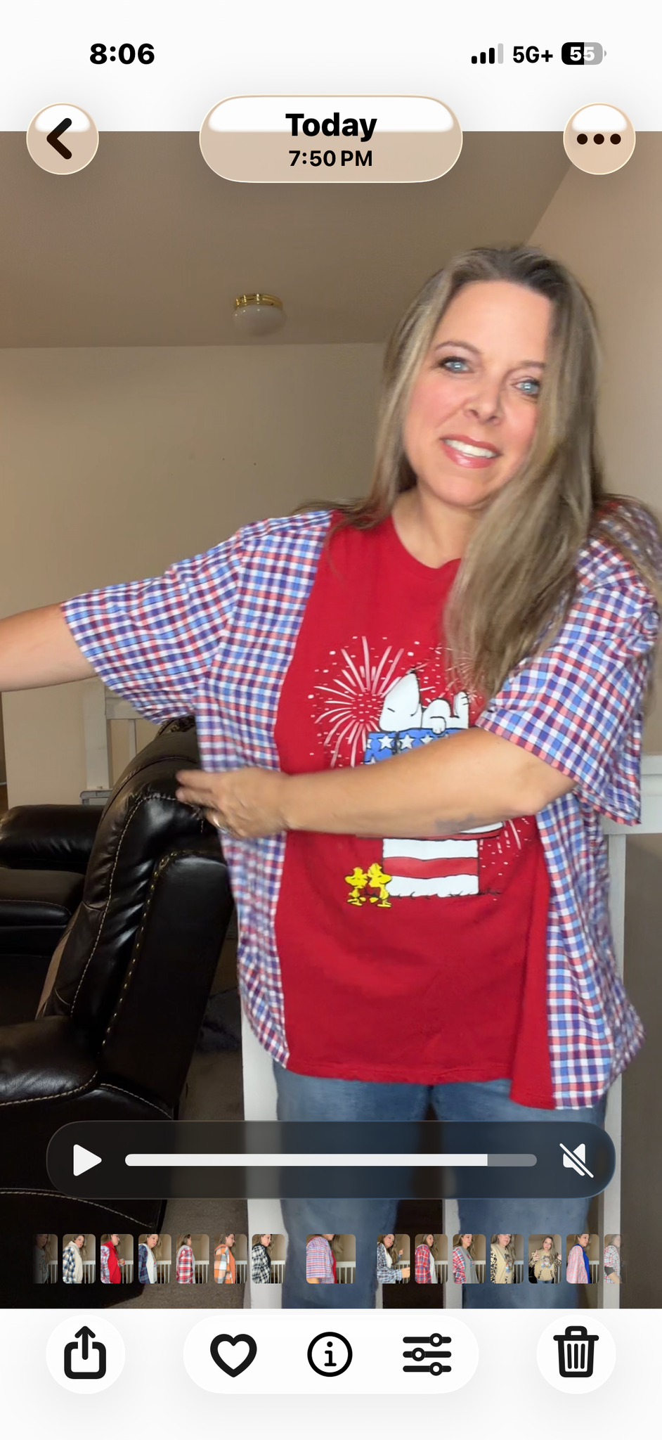 Upcycled Snoopy House - women's medium/large T-shirt with short sleeves