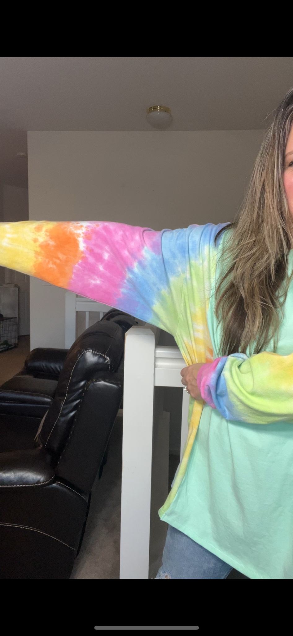 Upcycled Jeep tie dye – women’s 3X T-shirt with stretchy cotton sleeves