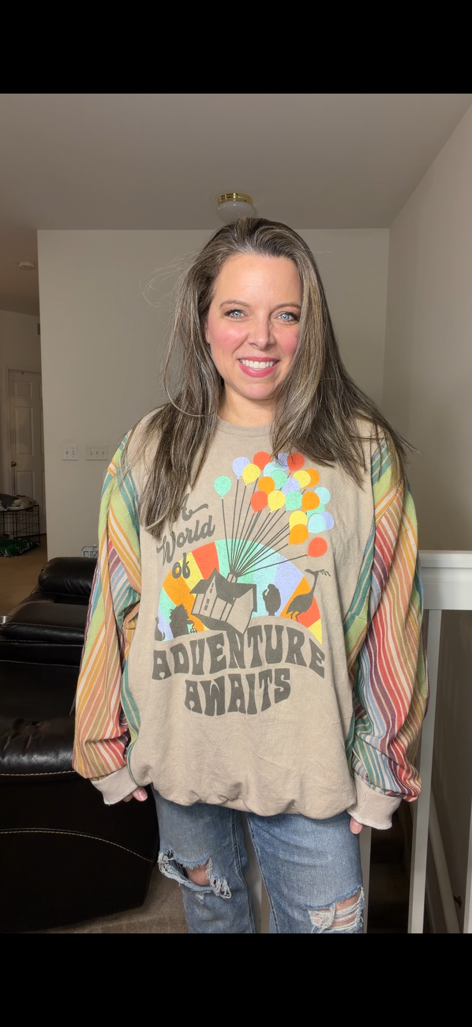 Upcycled UP - women's 3X T-shirt with cotton sleeves