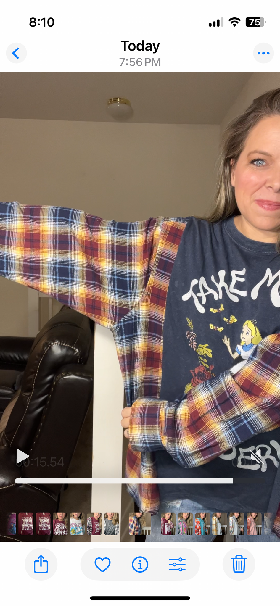 Upcycled Wonderland – women’s 4X T-shirt with flannel sleeves