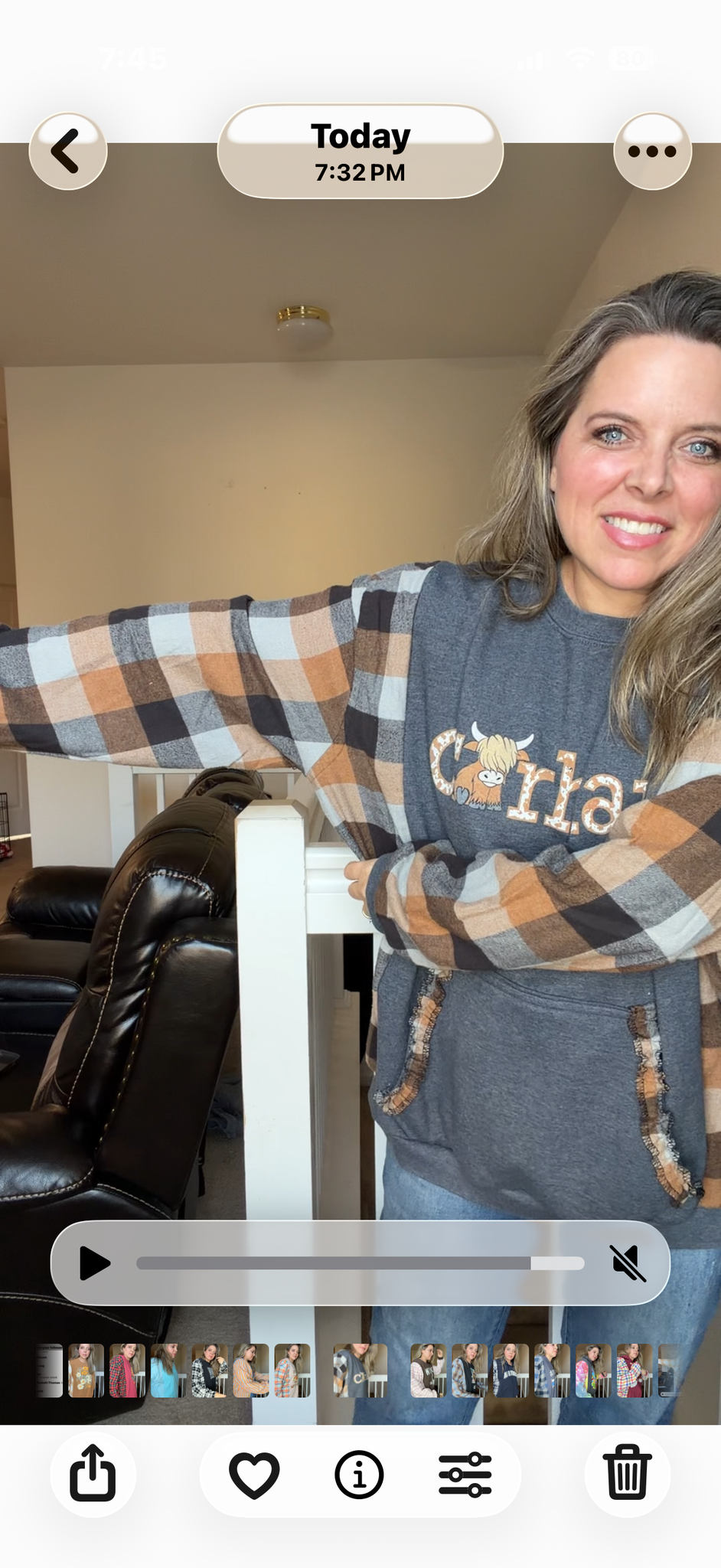 Upcycled Carhartt - women's 3X/4X midweight Sweatshirt with flannel sleeves