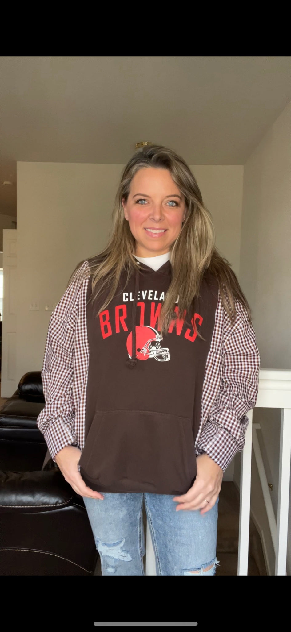 Cleveland Browns Upcycled Sweatshirt