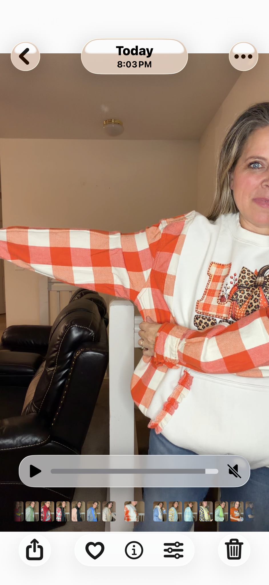 Upcycled LOVE Fall - women's 2X midweight Sweatshirt with flannel sleeves