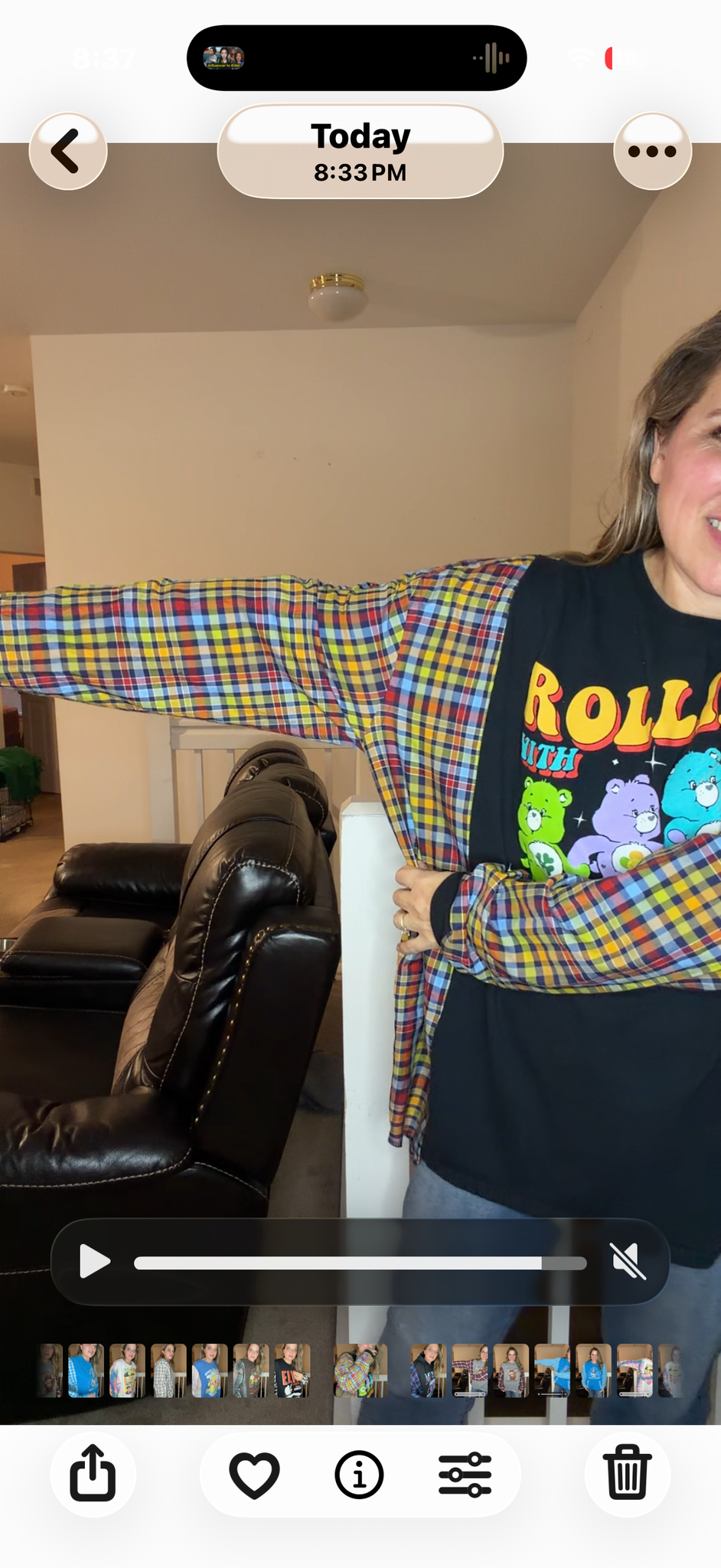 Upcycled Carebears - women's 2X/3X T-shirt with cotton sleeves
