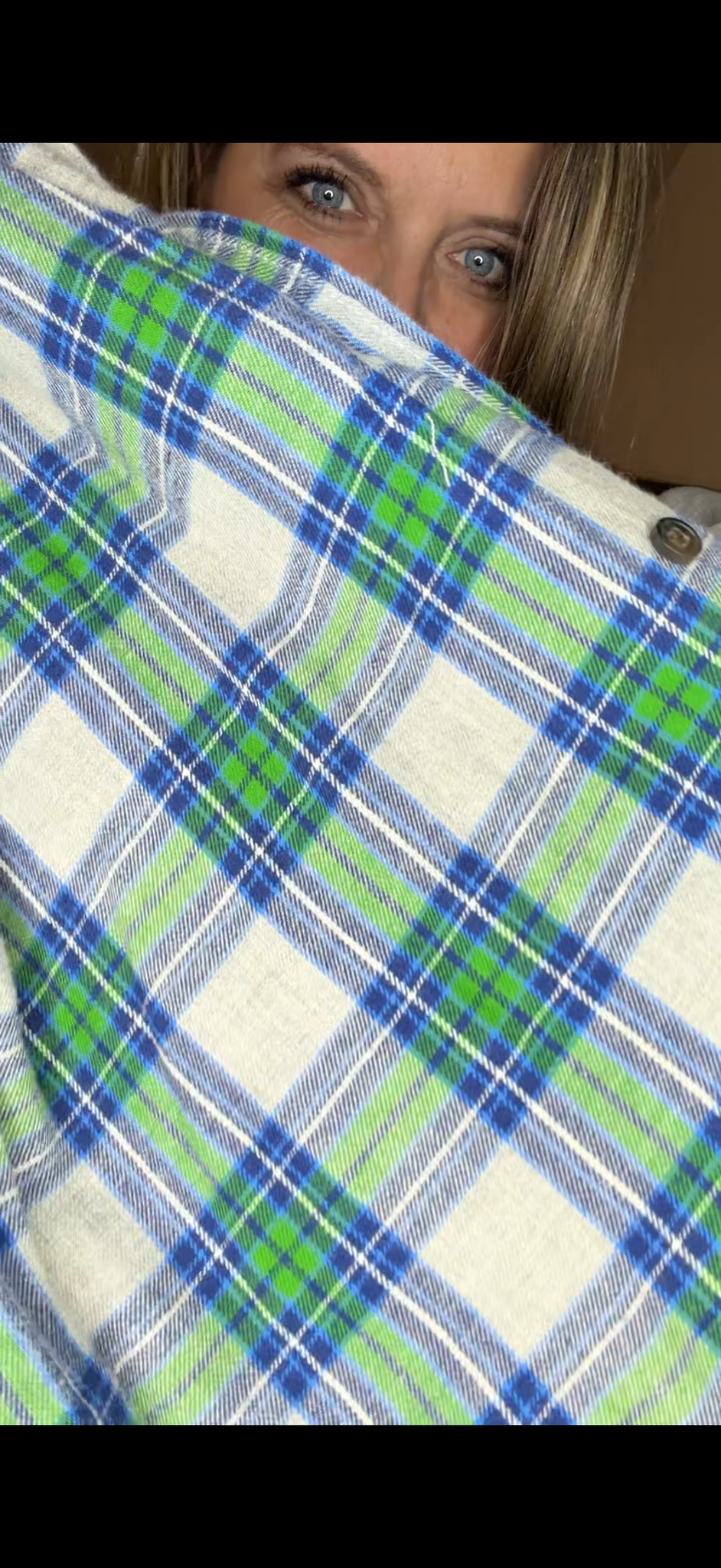 Upcycled Notre Dame - pick size between woman's XS/2X - midweight Sweatshirt with flannel sleeves