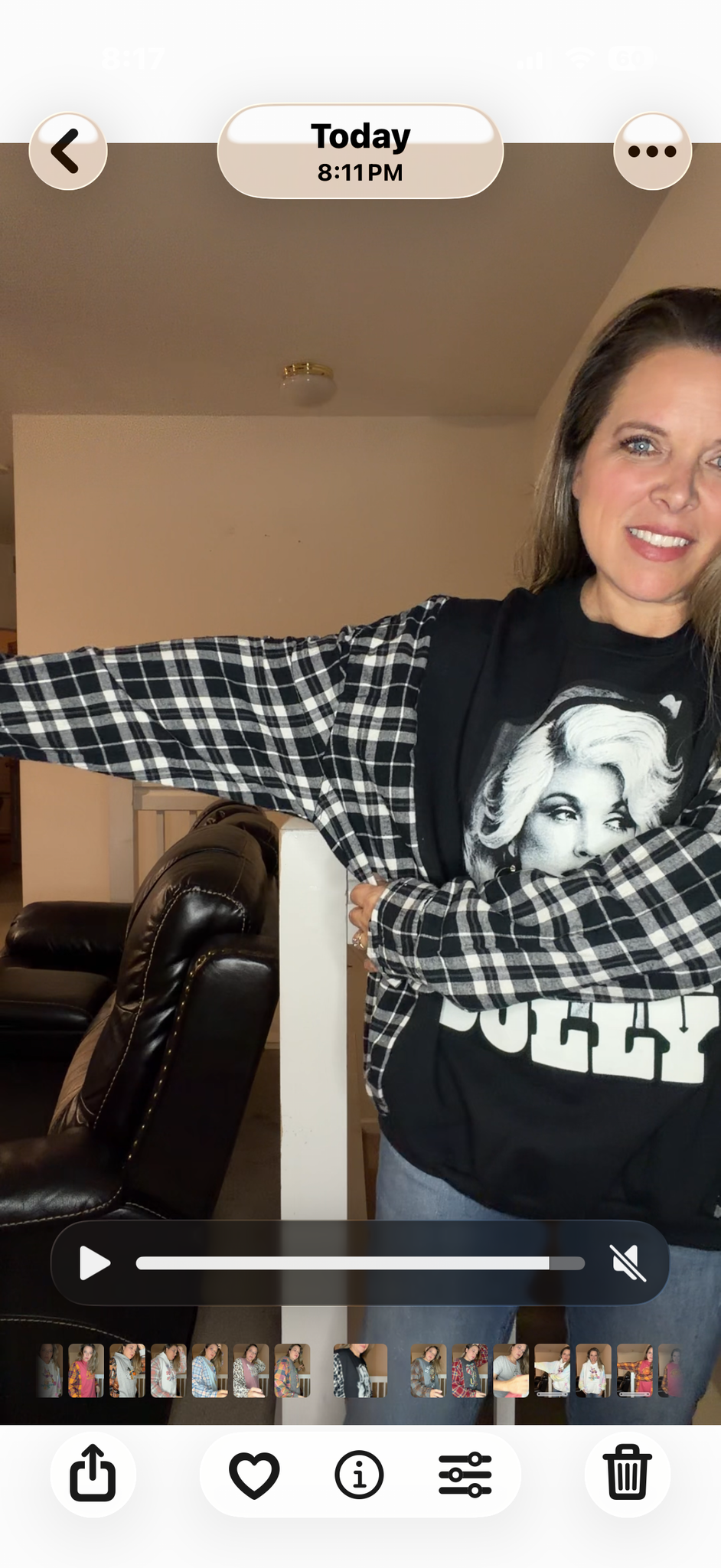 Upcycled Dolly - women's 3X midweight Sweatshirt with flannel sleeves