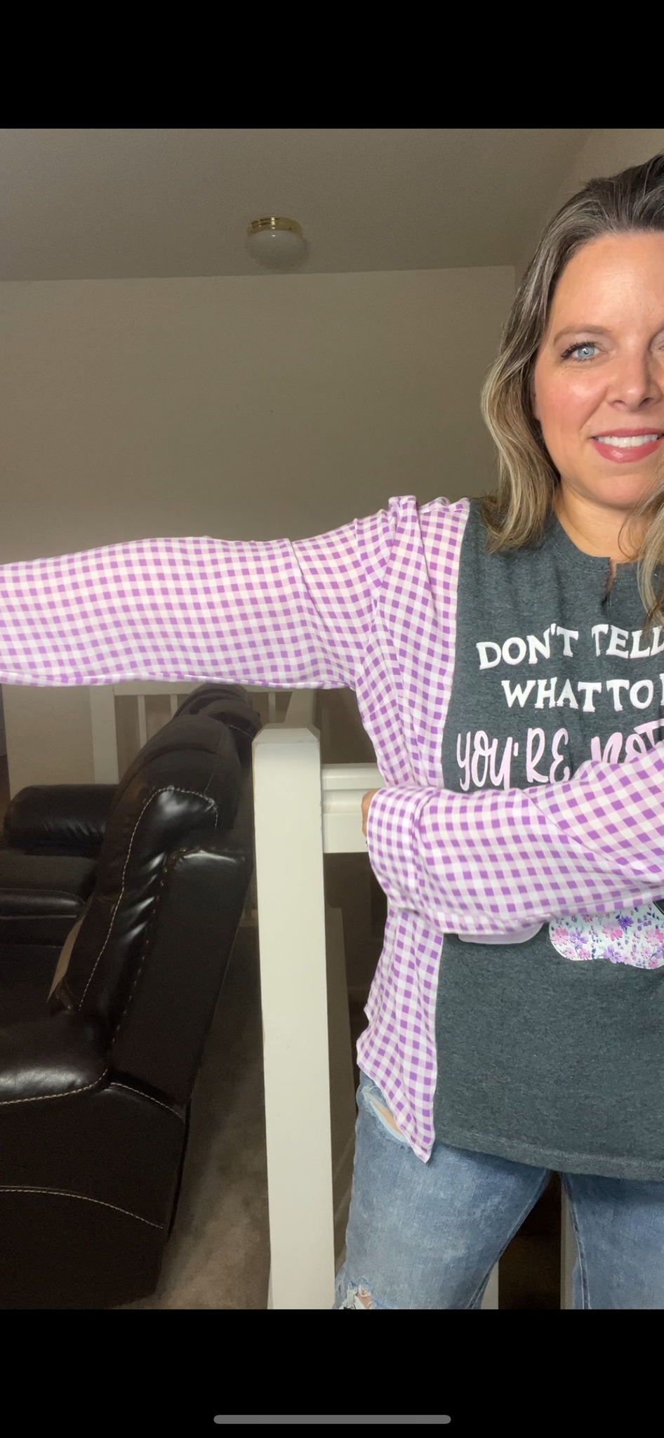 Upcycled dog – women’s large/XL T-shirt with thin sleeves