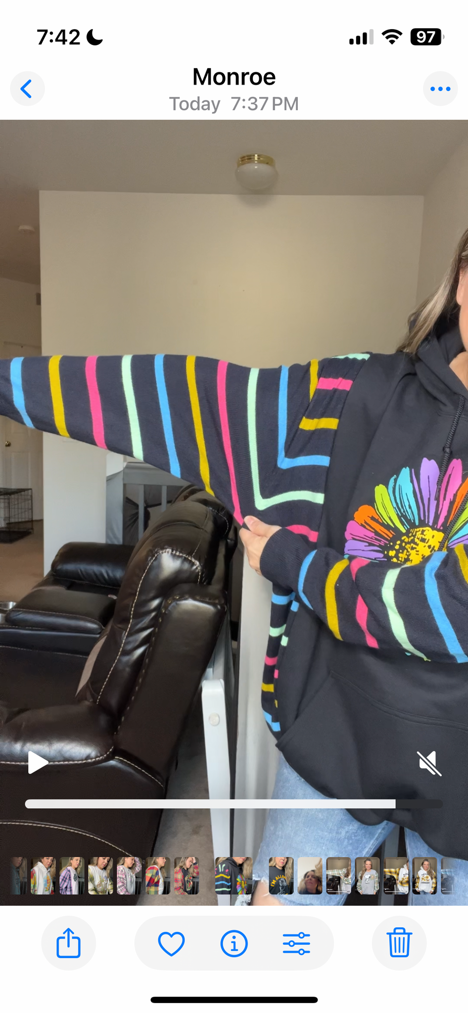Upcycled Flower – women’s 3X midweight sweatshirt with stretchy sleeves