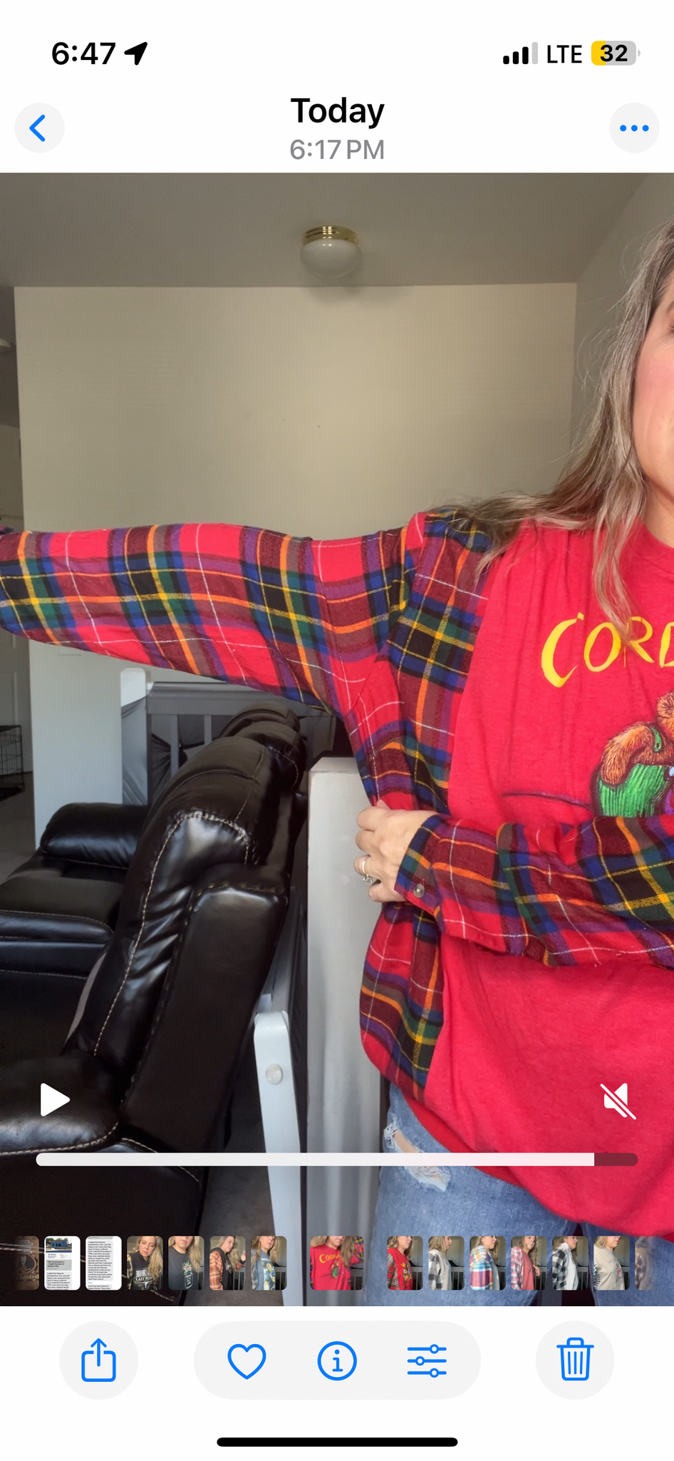 Upcycled Corduroy – women’s 3X/4X T-shirt with flannel sleeves