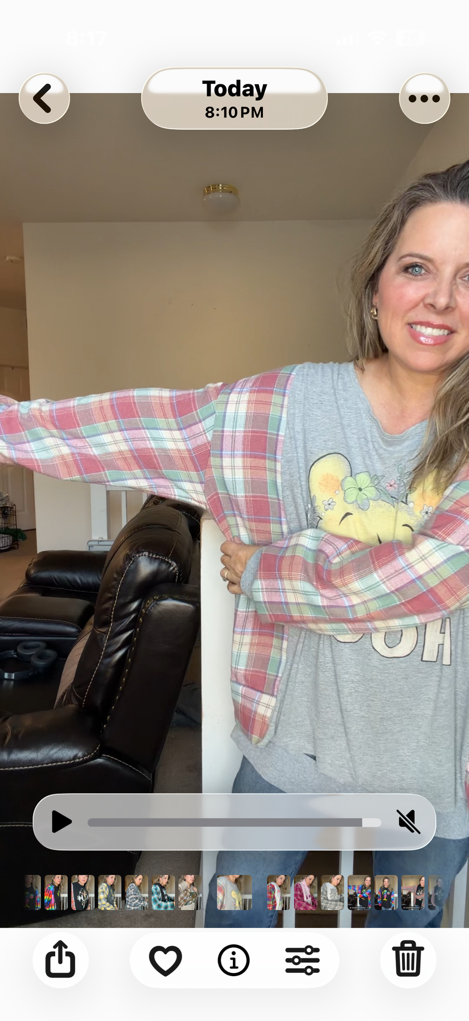 Upcycled Pooh - women's 3X/4X T-shirt with flannel sleeves