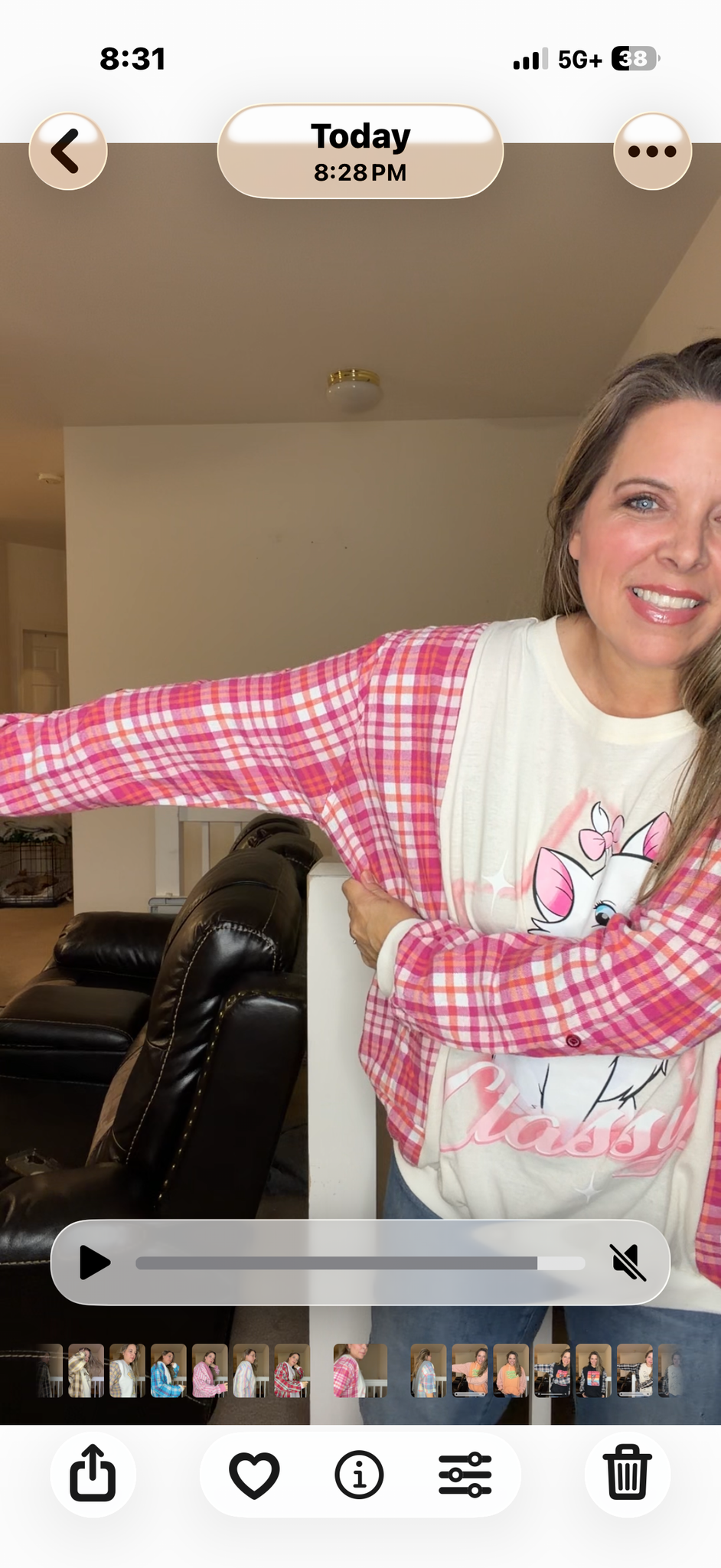 Upcycled Aristocats - women's XL T-shirt with flannel sleeves – sleeves slightly more fitted