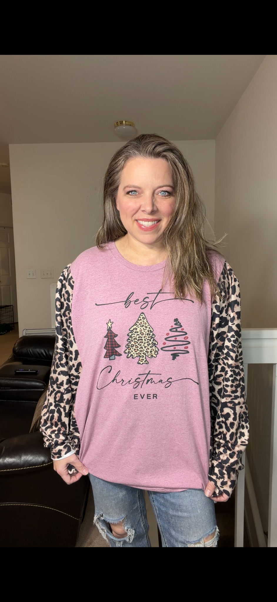 Upcycled cheetah trees – women's 3X T-shirt with stretch sleeves