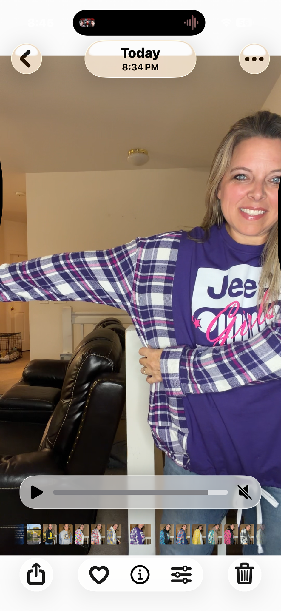 Upcycled Jeep - women's 1X/2X T-shirt with flannel sleeves