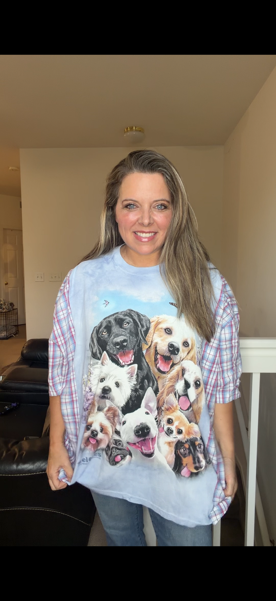 Upcycled Dogs - women's 2X/3X T-shirt with short sleeves