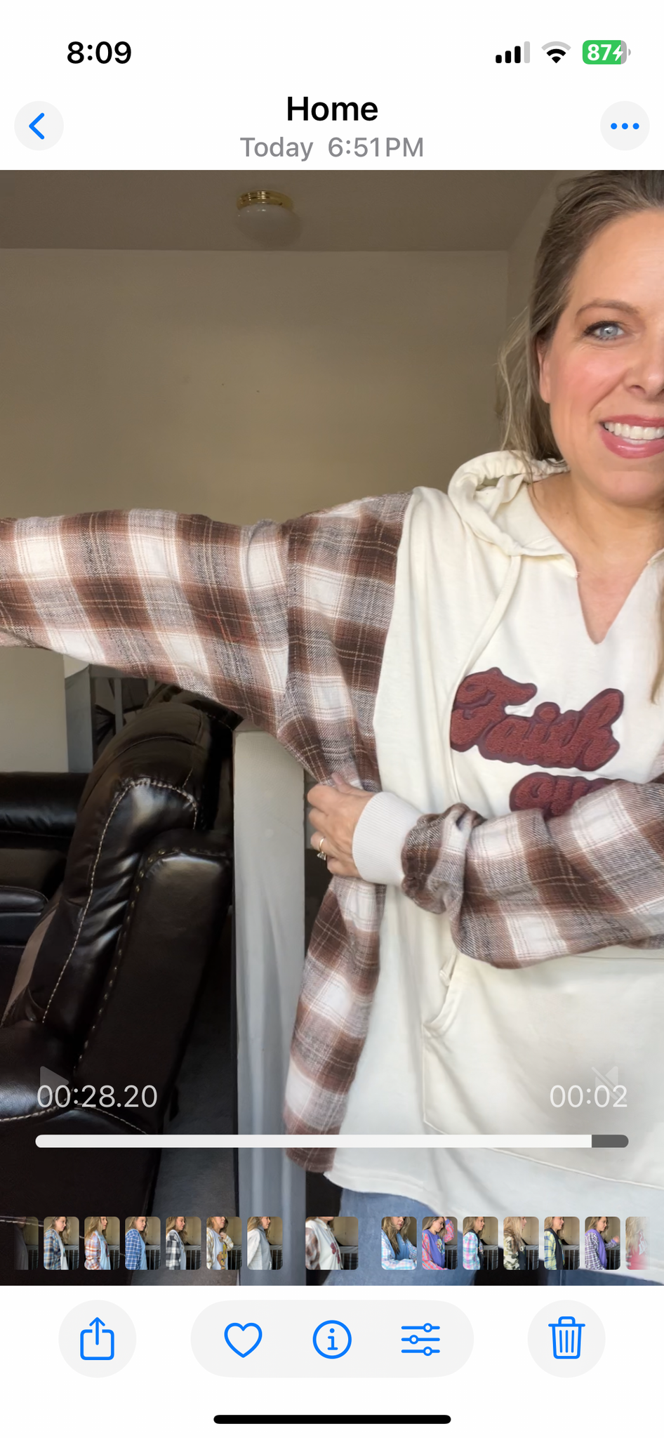 Upcycled Faith/fear – women’s 5X thin French terry shirt with a flannel sleeves