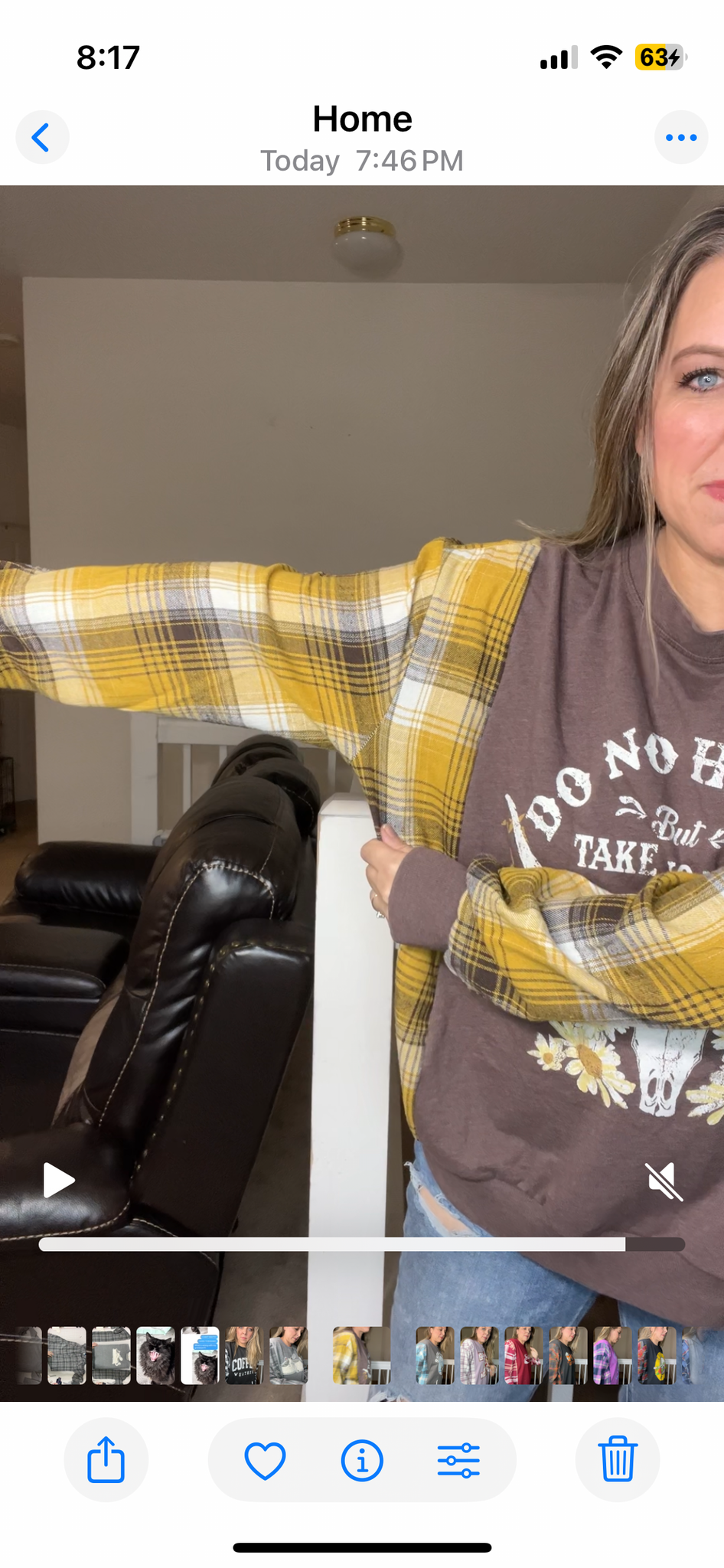Upcycled No harm – women’s XL French terry sweatshirt with flannel sleeves