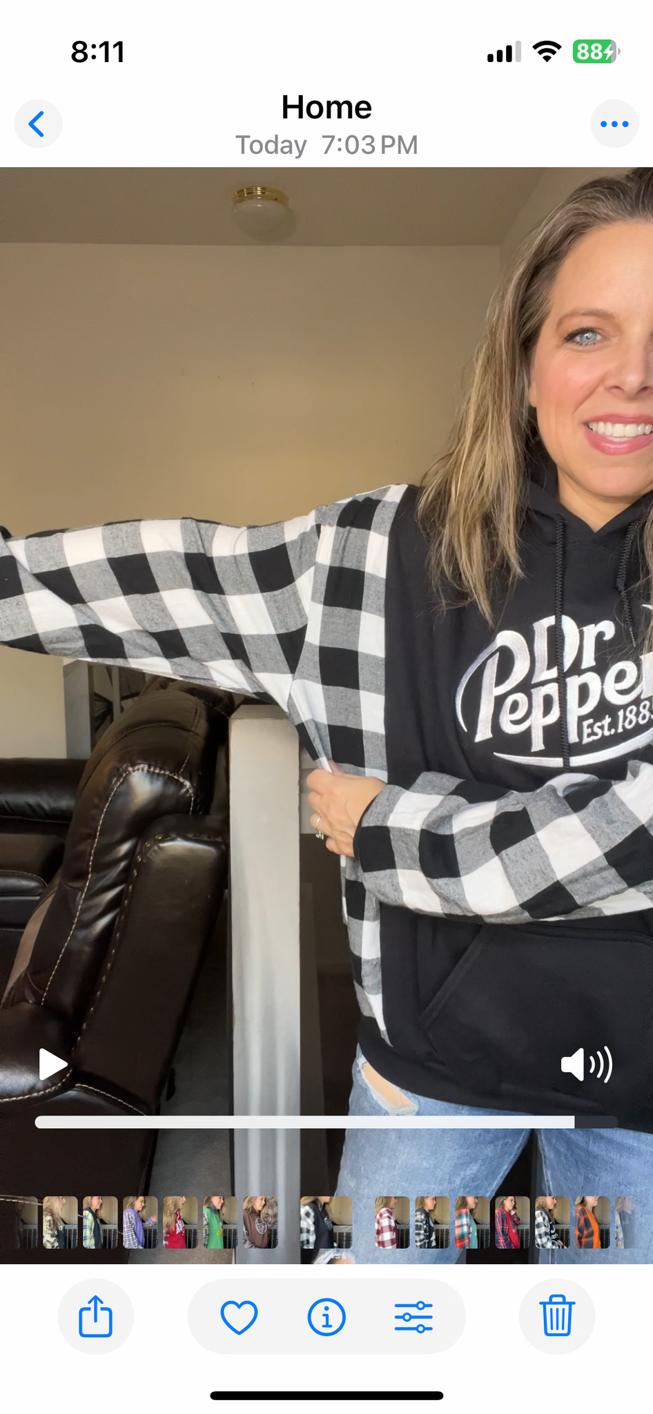 Upcycled Dr. pepper – women’s 1X midweight sweatshirt with flannel sleeves