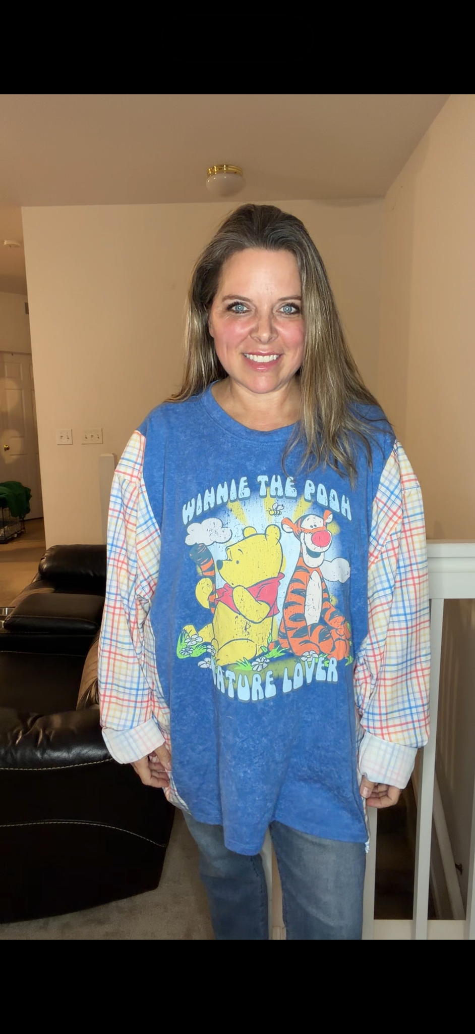 Upcycled Pooh - women's 4X T-shirt with silky sleeves