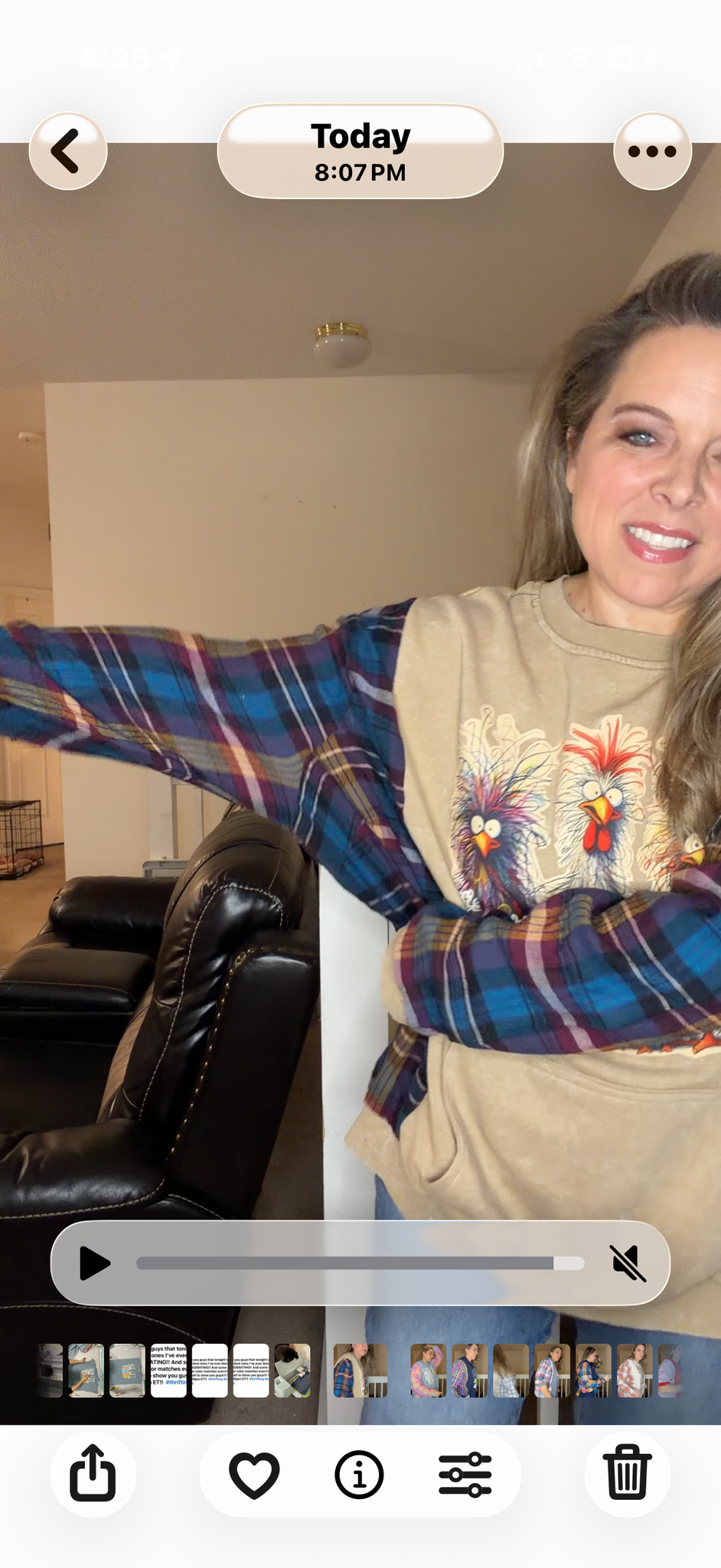 Upcycled It's Fine - women's 3X/4X midweight Sweatshirt with thin flannel sleeves