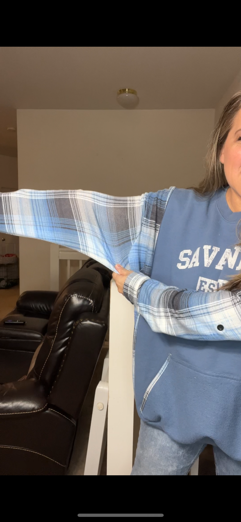 Upcycled Savanna – women’s 3X midweight sweatshirt with stretchy sleeves