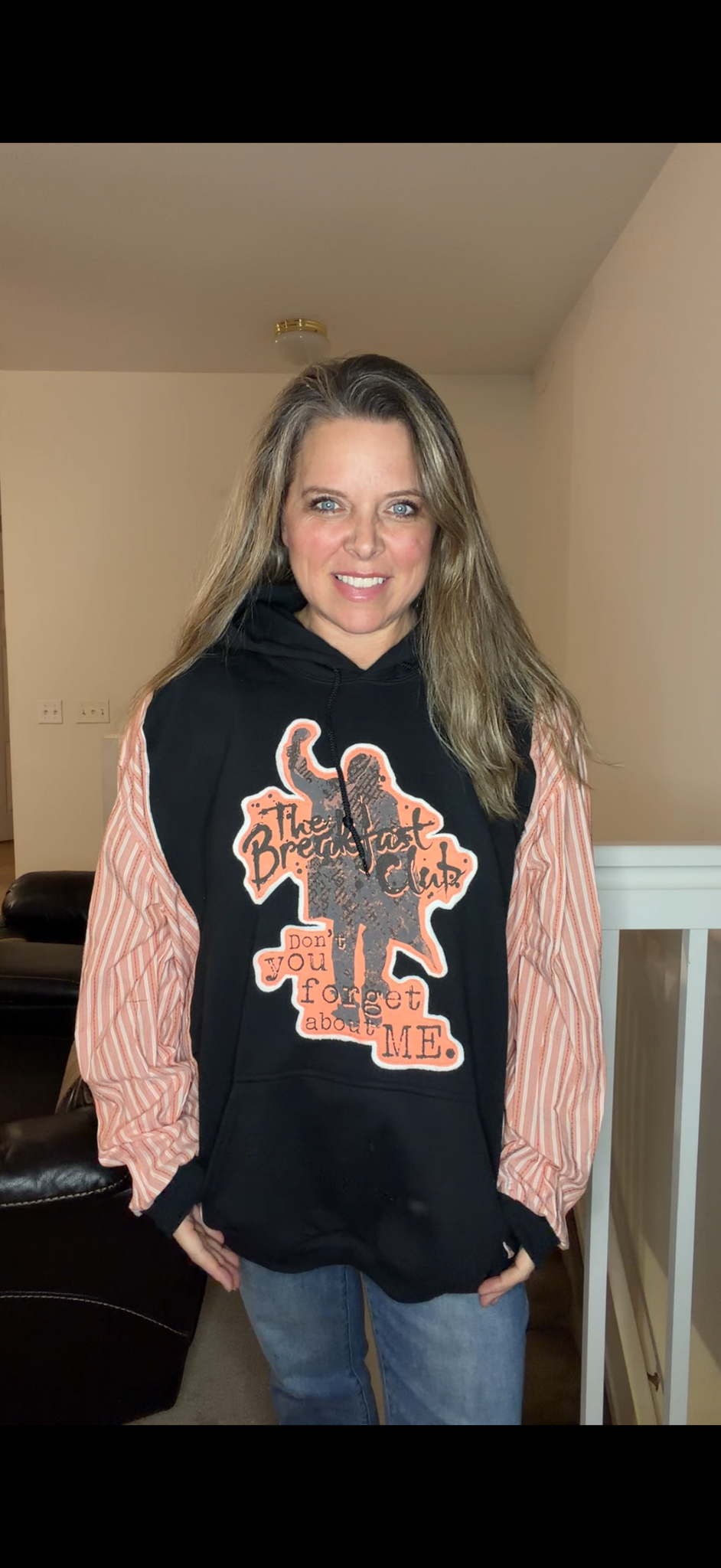 Upcycled Breakfast Club - women's 2X/3X midweight Sweatshirt with cotton sleeves
