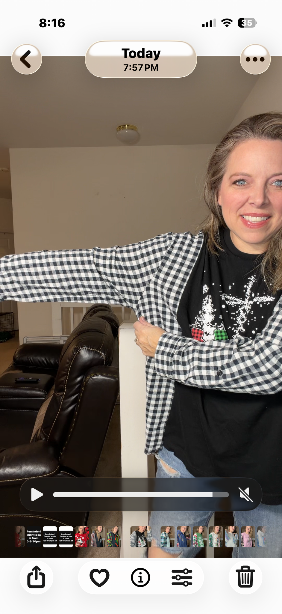 Upcycled Jesus Snow – women's large T-shirt with flannel sleeves